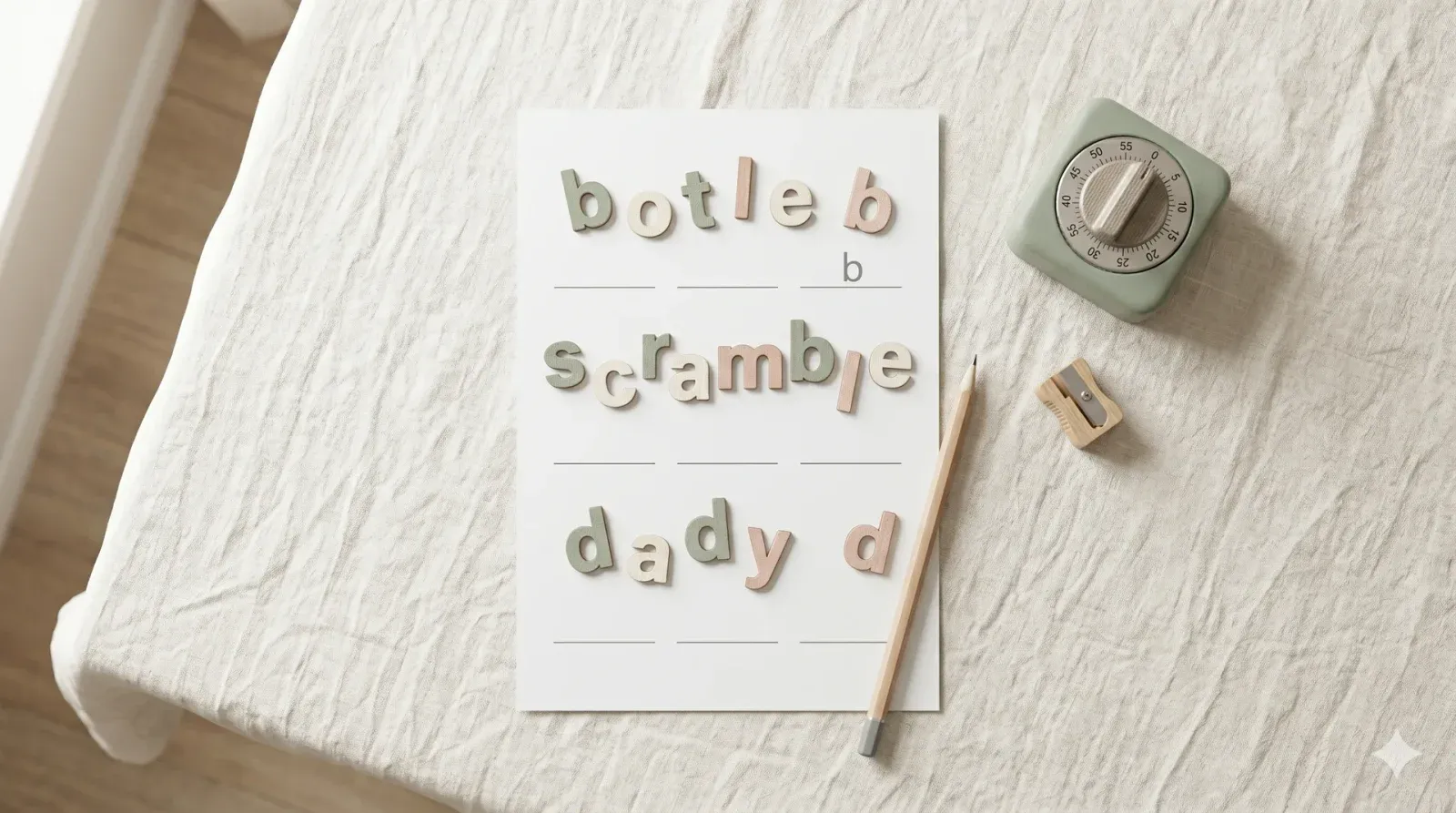 Baby Word Scramble — baby shower game